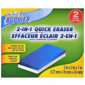 Scrub Buddies Quick Eraser Sponges, 2-ct. Packs